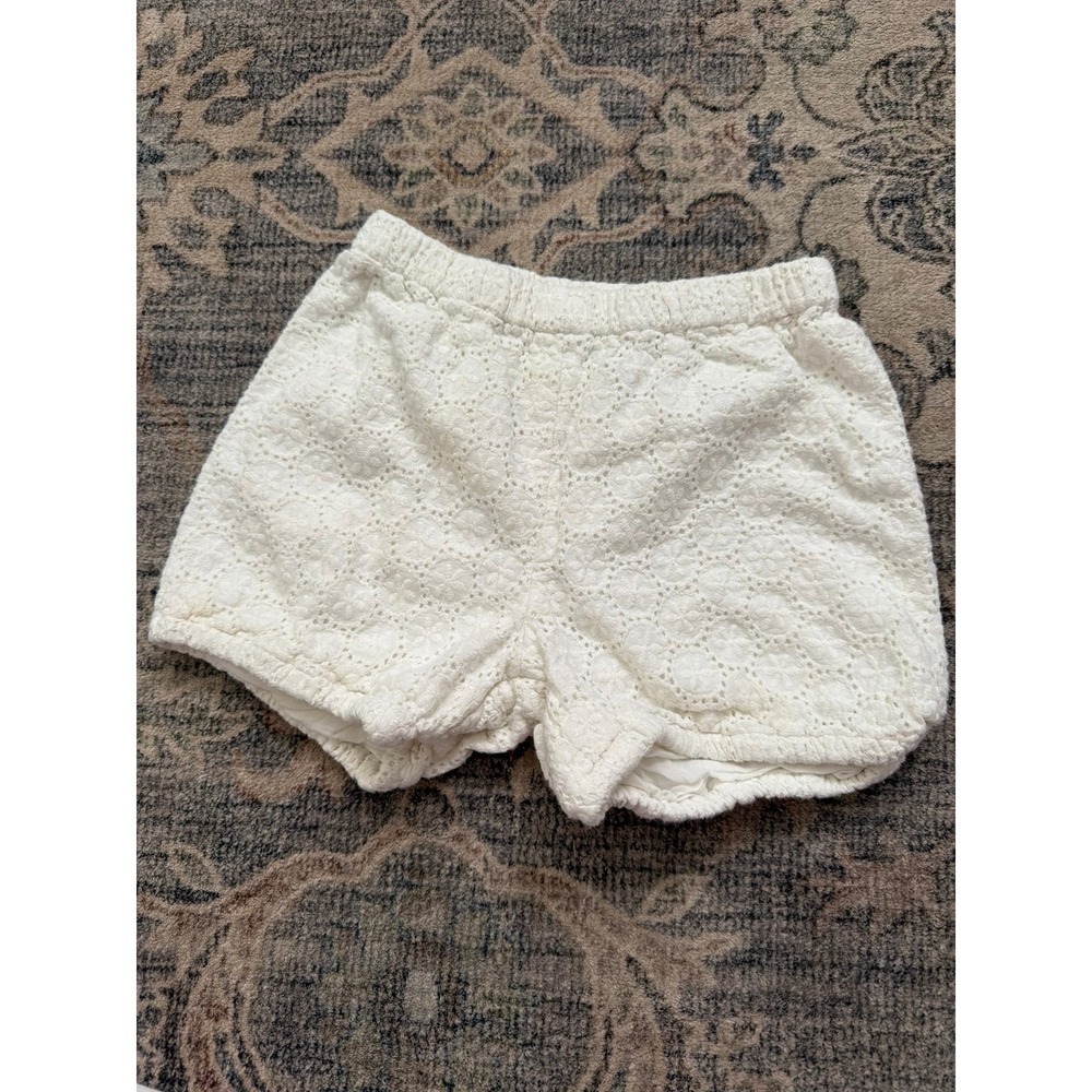 Baby Boden White Eyelet Lace Shorts